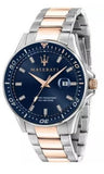 Maserati SFIDA Quartz Blue Dial Stainless Steel 44mm Watch For Men - R8853140003 Authentic Buy Shop Now