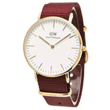 Daniel Wellington Classic Roselyn White Dial Red NATO Strap Watch For Women - DW00100271 Authentic Buy Shop Now