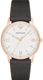 Emporio Armani Dress Quartz White Dial Brown Leather Strap Watch For Men - AR11011 Authentic Buy Shop Now