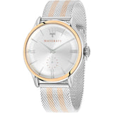 Maserati Epoca Silver Dial Two Tone Mesh Bracelet Watch For Men - R8853118005 Authentic Buy Shop Now