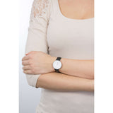 Daniel Wellington Classic Petite Sheffield White Dial Black Leather Strap Watch For Women - DW00100186 Authentic Buy Shop Now