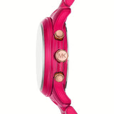 Michael Kors Runway Chronograph Limited Edition Pink Dial Pink Steel Strap Watch for Women - MK7478LE Authentic Buy Shop Now