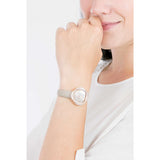 Swarovski Crystal Flower Grey Dial Grey Leather Strap Watch for for Women - 5552424 Authentic Buy Shop Now