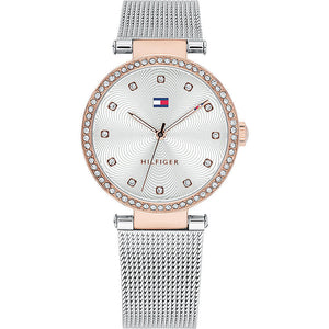 Tommy Hilfiger Lynn Quartz Silver Dial Silver Mesh Bracelet Watch For Women - 1781863 Authentic Buy Shop Now