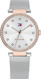 Tommy Hilfiger Lynn Quartz Silver Dial Silver Mesh Bracelet Watch For Women - 1781863 Authentic Buy Shop Now