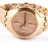 Marc Jacobs Peeker Chronograph Rose Gold Dial Rose Gold Steel Strap Watch for Women - MBM3394 Authentic Buy Shop Now