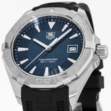 Tag Heuer Aquaracer Quartz Blue Dial Black Rubber Strap Watch for Men - WAY1112.FT8021 Authentic Buy Shop Now