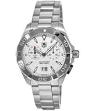 Tag Heuer Aquaracer Chronograph White Dial Silver Steel Strap Watch for Men - WAY111Y.BA0928 Authentic Buy Shop Now
