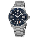Tag Heuer Aquaracer Calibre 5 Blue Dial Silver Steel Strap Watch for Men - WAY211C.BA0928 Authentic Buy Shop Now