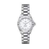 Tag Heuer Aquaracer Diamonds Mother of Pearl Dial Silver Steel Strap Watch for Women - WBD1414.BA0741 Authentic Buy Shop Now