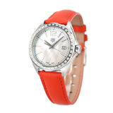 Tag Heuer Formula 1 Quartz Diamonds Mother of Pearl Dial Orange Leather Strap Watch for Women - WBJ131A.FC8250 Authentic Buy Shop Now