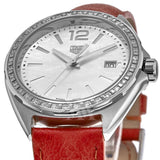 Tag Heuer Formula 1 Quartz Diamonds Mother of Pearl Dial Orange Leather Strap Watch for Women - WBJ131A.FC8250 Authentic Buy Shop Now