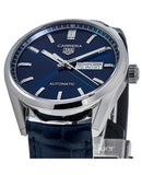 Tag Heuer Carrera Day Date Blue Dial Blue Leather Strap Watch for Men - WBN2012.FC6502 Authentic Buy Shop Now