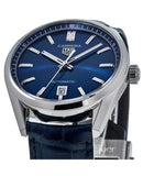 Tag Heuer Carrera Date Blue Dial Blue Leather Strap Watch for Men - WBN2112.FC6504 Authentic Buy Shop Now