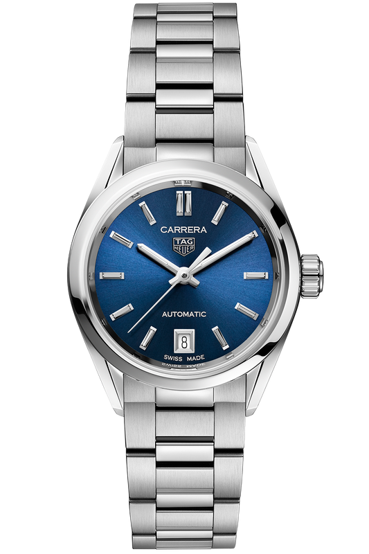 Tag Heuer Carrera Blue Dial Silver Steel Strap Watch for Women - WBN2411.BA0621 Authentic Buy Shop Now