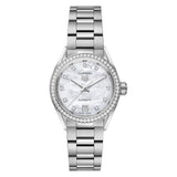 Tag Heuer Carrera Date Diamonds Mother of Pearl Dial Silver Steel Strap Watch for Women - WBN2414.BA0621 Authentic Buy Shop Now