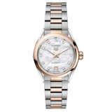 Tag Heuer Carrera Date Automatic Mother of Pearl Dial Two Tone Steel Strap Watch for Women - WBN2450.BD0569 Authentic Buy Shop Now