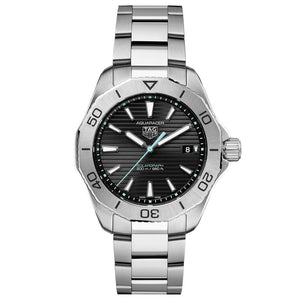 Tag Heuer Aquaracer Professional 200 Solargraph Quartz Black Dial Silver Steel Strap Watch for Men - WBP1114.BA0000 Authentic Buy Shop Now