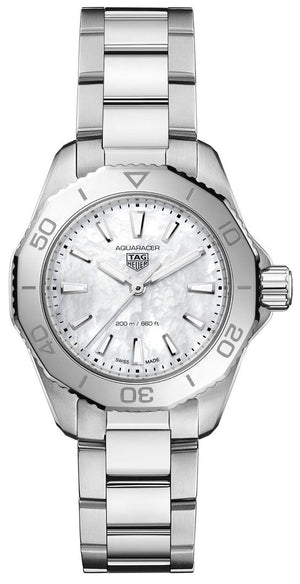 Tag Heuer Aquaracer Professional 200 Quartz Mother of Pearl Dial Silver Steel Strap Watch for Women - WBP1418.BA0622 Authentic Buy Shop Now