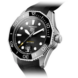 Tag Heuer Aquaracer Professional 300 Automatic Black Dial Black Rubber Strap Watch for Men - WBP201A.FT6197 Authentic Buy Shop Now