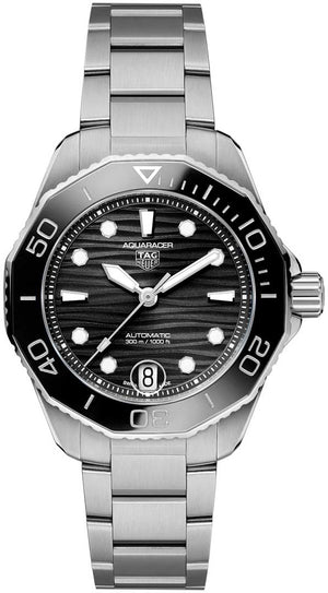Tag Heuer Aquaracer Professional 300 Automatic Black Dial Silver Steel Strap Watch for Women - WBP231D.BA0626 Authentic Buy Shop Now