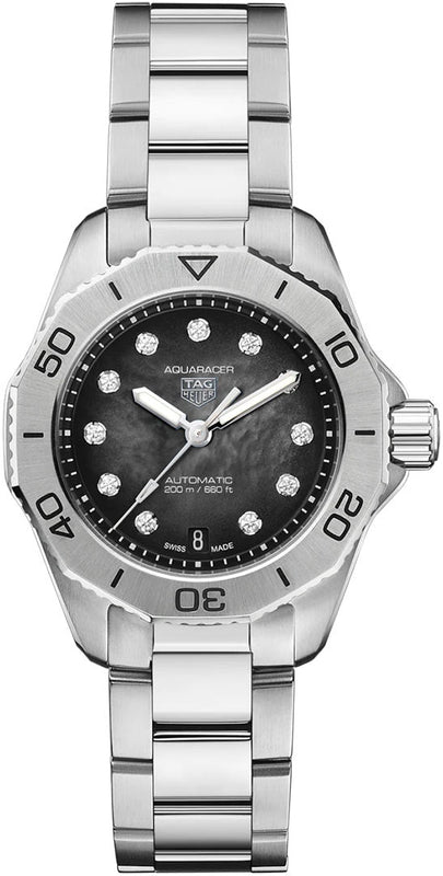 Tag Heuer Aquaracer Professional 200 Automatic Black Dial Silver Steel Strap Watch for Men - WBP2410.BA0622 Authentic Buy Shop Now