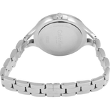 Calvin Klein Graphic White Dial Silver Steel Strap Watch for Women - K7E23146 Authentic Buy Shop Now