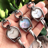 Gucci Horsebit Collection Diamonds Mother of Pearl White Dial Silver Steel Strap Watch For Women - YA139504 Authentic Buy Shop Now