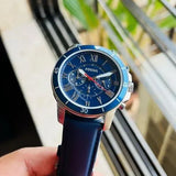 Fossil Grant Chronograph Blue Dial Blue Leather Strap Watch for Men - FS5373 Authentic Buy Shop Now