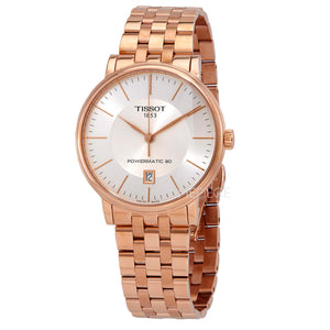 Tissot T Classic Carson Premium Automatic White Dial Rose Gold Steel Strap Watch for Men - T122.407.33.031.00 Authentic Buy Shop Now
