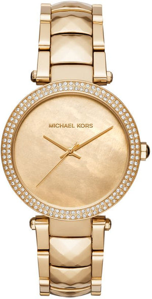 Michael Kors Parker Gold Mother of Pearl Dial Gold Steel Strap Watch for Women - MK6425 Authentic Buy Shop Now