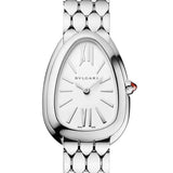 Bvlgari Serpenti Seduttori Quartz White Dial Silver Steel Strap Watch for Women - SERPENTI103141 Authentic Buy Shop Now