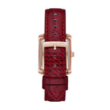 Michael Kors Emery Quartz Diamonds Silver Dial Red Leather Strap Watch For Women - MK4689 Authentic Buy Shop Now