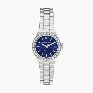 Michael Kors Lennox Three-Hand Blue Dial Silver Steel Strap Watch For Women - MK7397 Authentic Buy Shop Now