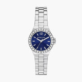 Michael Kors Lennox Three-Hand Blue Dial Silver Steel Strap Watch For Women - MK7397 Authentic Buy Shop Now