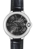 Cartier Ballon Bleu De Cartier Black Dial Black Leather Strap Watch for Men - WSBB0003 Authentic Buy Shop Now