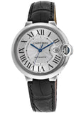 Cartier Ballon Bleu De Cartier Silver Dial Black Leather Strap Watch for Women - WSBB0028 Authentic Buy Shop Now