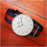 Daniel Wellington Classic Oxford White Dial Two Tone NATO Strap Watch For Women - DW00100046 Authentic Buy Shop Now