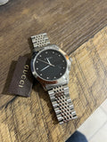 Gucci G Timeless Diamonds Black Dial Silver Steel Strap Watch For Men - YA126405 Authentic Buy Shop Now