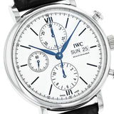 IWC Portofino Chronograph White Dial Black Leather Strap Watch for Men - IW391024 Authentic Buy Shop Now