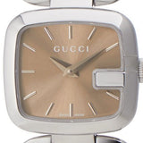 Gucci G Gucci Brown Dial Silver Steel Strap Watch For Women - YA125507 Authentic Buy Shop Now