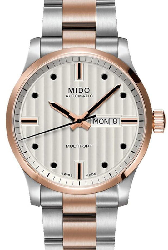 Mido Multifort Automatic Silver Dial Two Tone Steel Strap Watch For Men - M005.430.22.031.80 Authentic Buy Shop Now