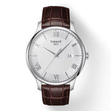 Tissot T Classic Tradition Silver Dial Brown Leather Strap Watch For Men - T063.610.16.038.00 Authentic Buy Shop Now