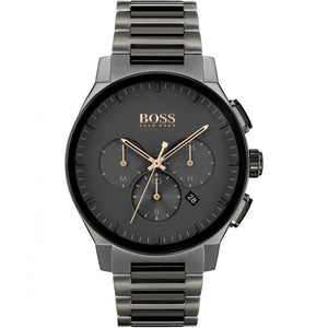 Hugo Boss Peak Black Dial Black Steel Strap Watch for Men - 1513814 Authentic Buy Shop Now
