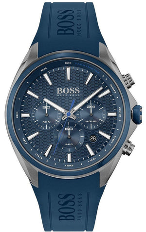 Hugo Boss Distinct Blue Dial Blue Rubber Strap Watch for Men - 1513856 Authentic Buy Shop Now