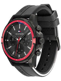Tommy Hilfiger Mason Black Dial Black Rubber Strap Watch for Men - 1791793 Authentic Buy Shop Now
