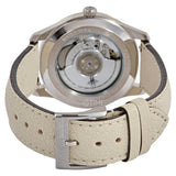 Gucci G Timeless Automatic Silver Dial Beige Leather Strap Watch For Men - YA126348 Authentic Buy Shop Now