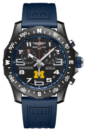 Breitling Endurance Pro University Black Dial Blue Rubber Strap Watch for Men - X823101C1B1S1 Authentic Buy Shop Now