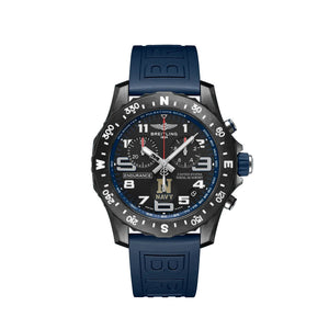 Breitling Endurance Pro United States Naval Academy Black Dial Blue Rubber Strap Watch for Men - X823103C1B1S1 Authentic Buy Shop Now