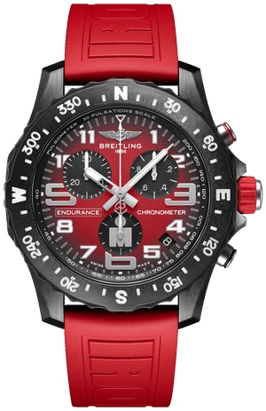 Breitling Endurance Pro Ironman Red Dial Red Rubber Strap Watch for Men - X823109A1K1S1 Authentic Buy Shop Now